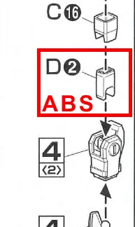 説明書のABSが使われた部分を示した図