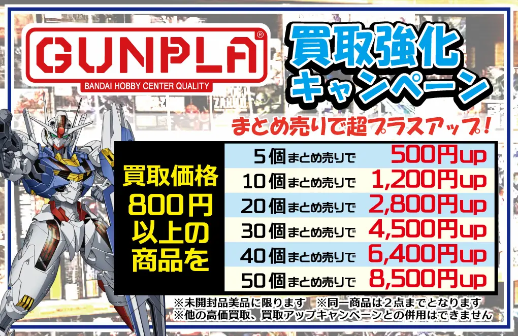 【王の洞窟】ガンプラの買取表をチェック！買取時間の制限は？ plusup