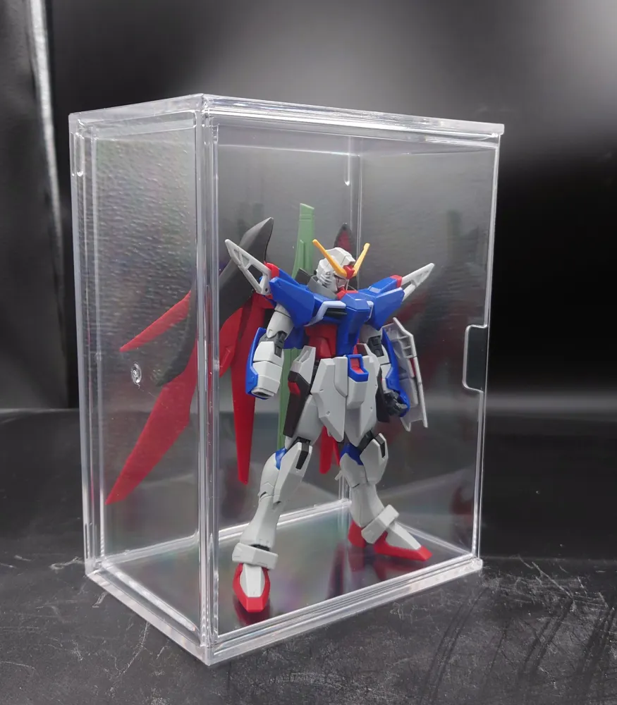 100均！重ねる収納ボックス応用のガンプラディスプレイケース daiso-kasanaru-box