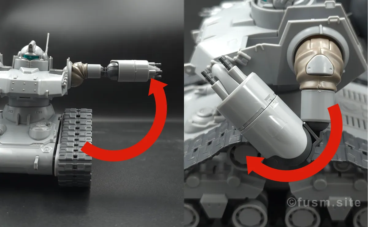 【レビュー】HG 1/144 ガンタンク初期型 腕部ディテール 可動域 01