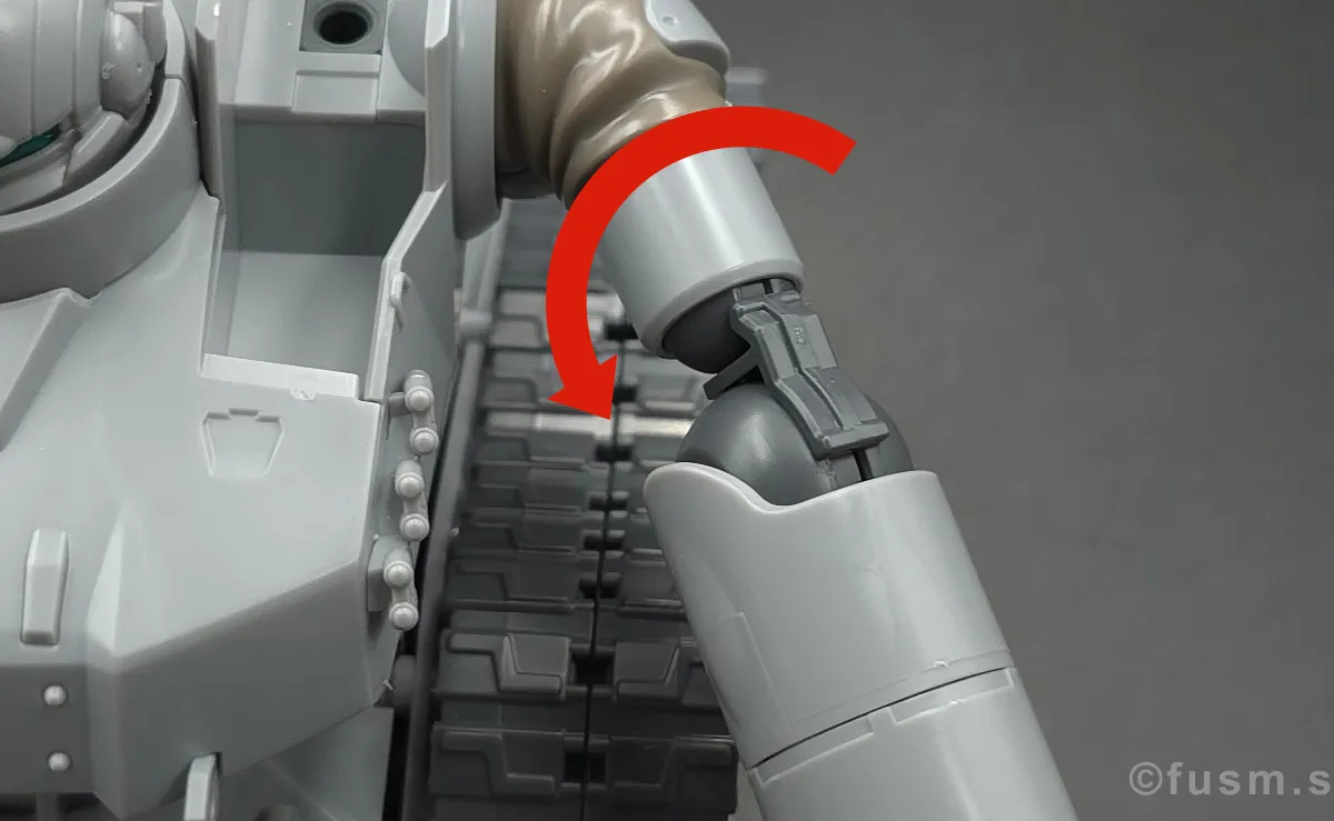 【レビュー】HG 1/144 ガンタンク初期型 腕部ディテール 可動域 02