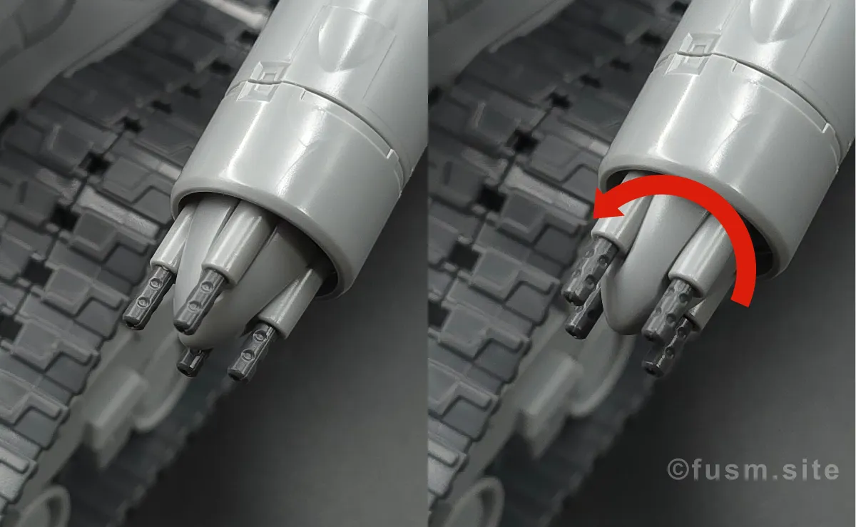 【レビュー】HG 1/144 ガンタンク初期型 腕部ディテール 可動域 03