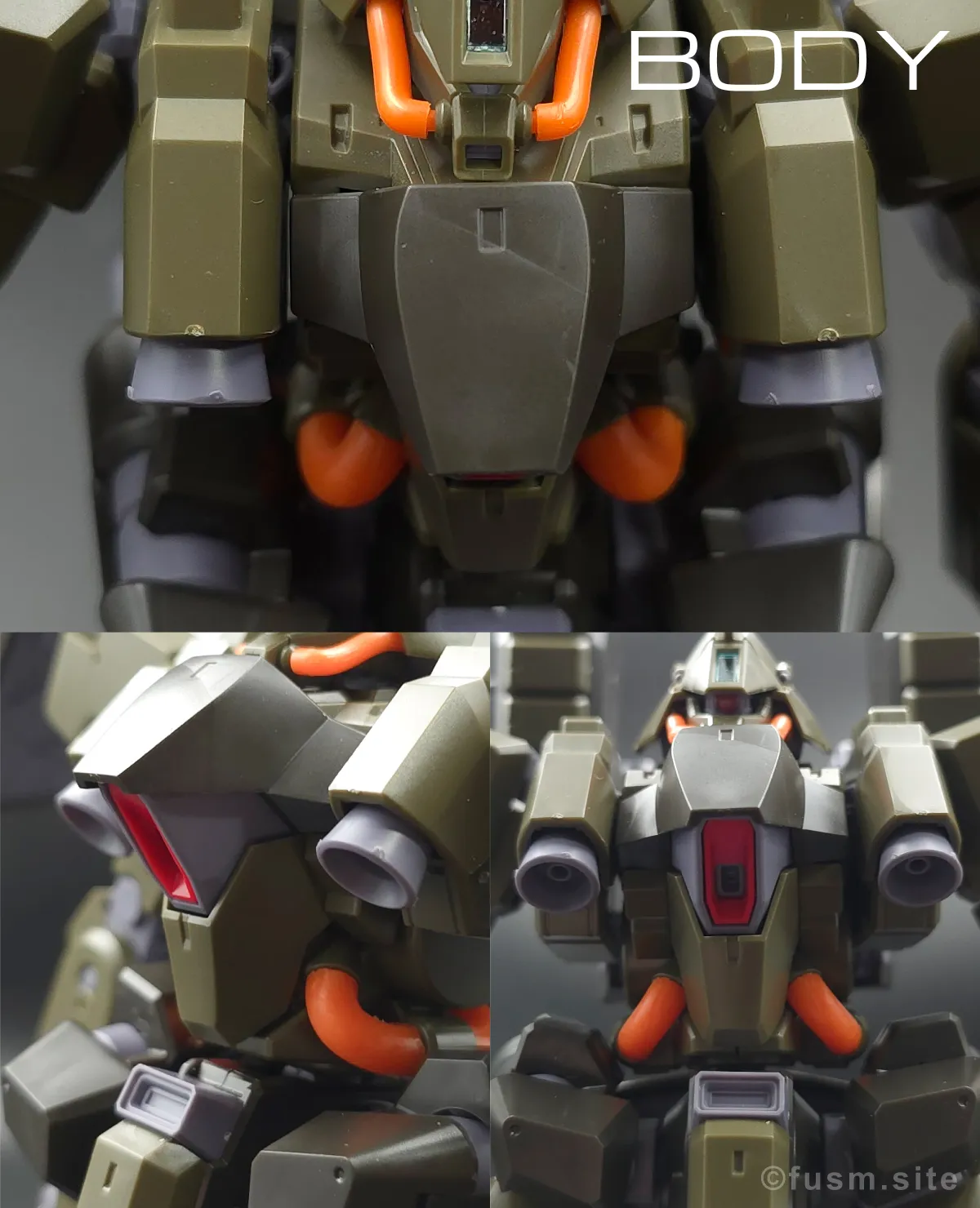【レビュー】HGUC リーベン・ヴォルフ(A.O.Z RE-BOOT版) 胴体ディテール 01