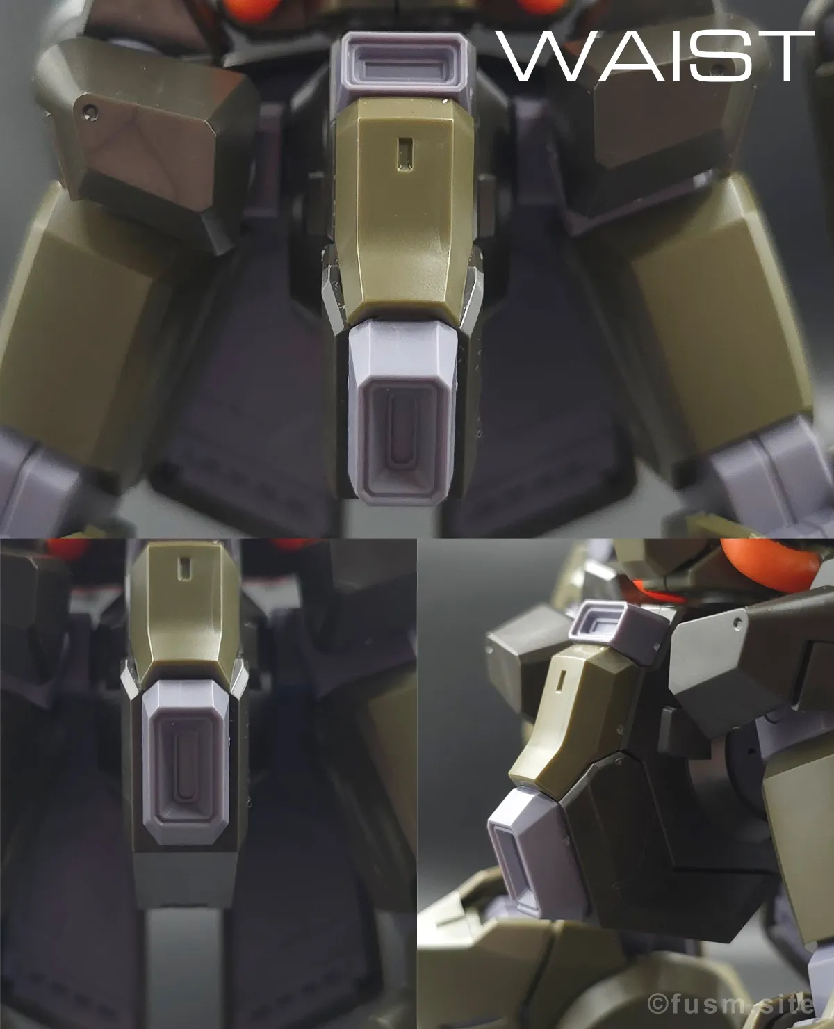 【レビュー】HGUC リーベン・ヴォルフ(A.O.Z RE-BOOT版) 胴体ディテール 02