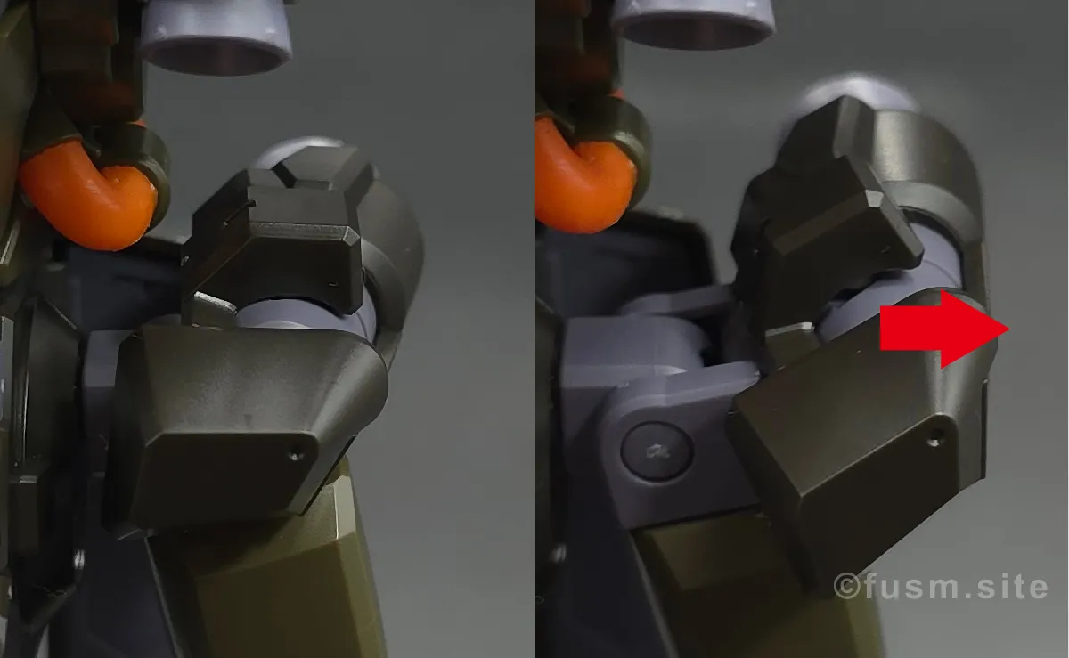 【レビュー】HGUC リーベン・ヴォルフ(A.O.Z RE-BOOT版) 胴体ディテール 1