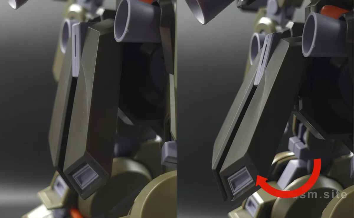 【レビュー】HGUC リーベン・ヴォルフ(A.O.Z RE-BOOT版) 胴体ディテール 06