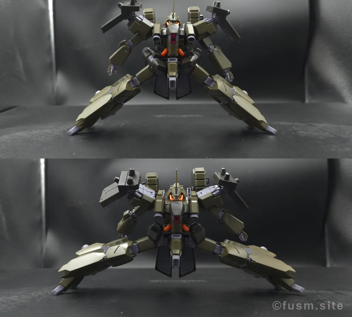 【レビュー】HGUC リーベン・ヴォルフ(A.O.Z RE-BOOT版) 胴体ディテール 可動域 02
