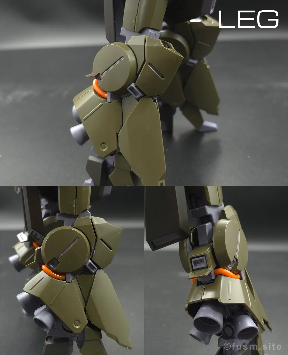 【レビュー】HGUC リーベン・ヴォルフ(A.O.Z RE-BOOT版) 脚部ディテール 01