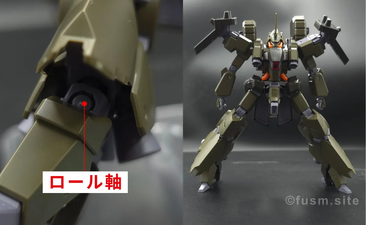 【レビュー】HGUC リーベン・ヴォルフ(A.O.Z RE-BOOT版) 脚部ディテール 可動域 02