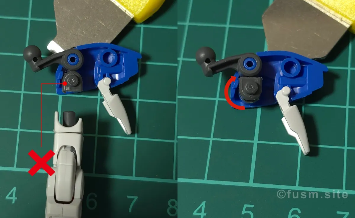 【レビュー】HG V2アサルトバスターガンダム(HGUC) パーツ・構造・組み立て 06