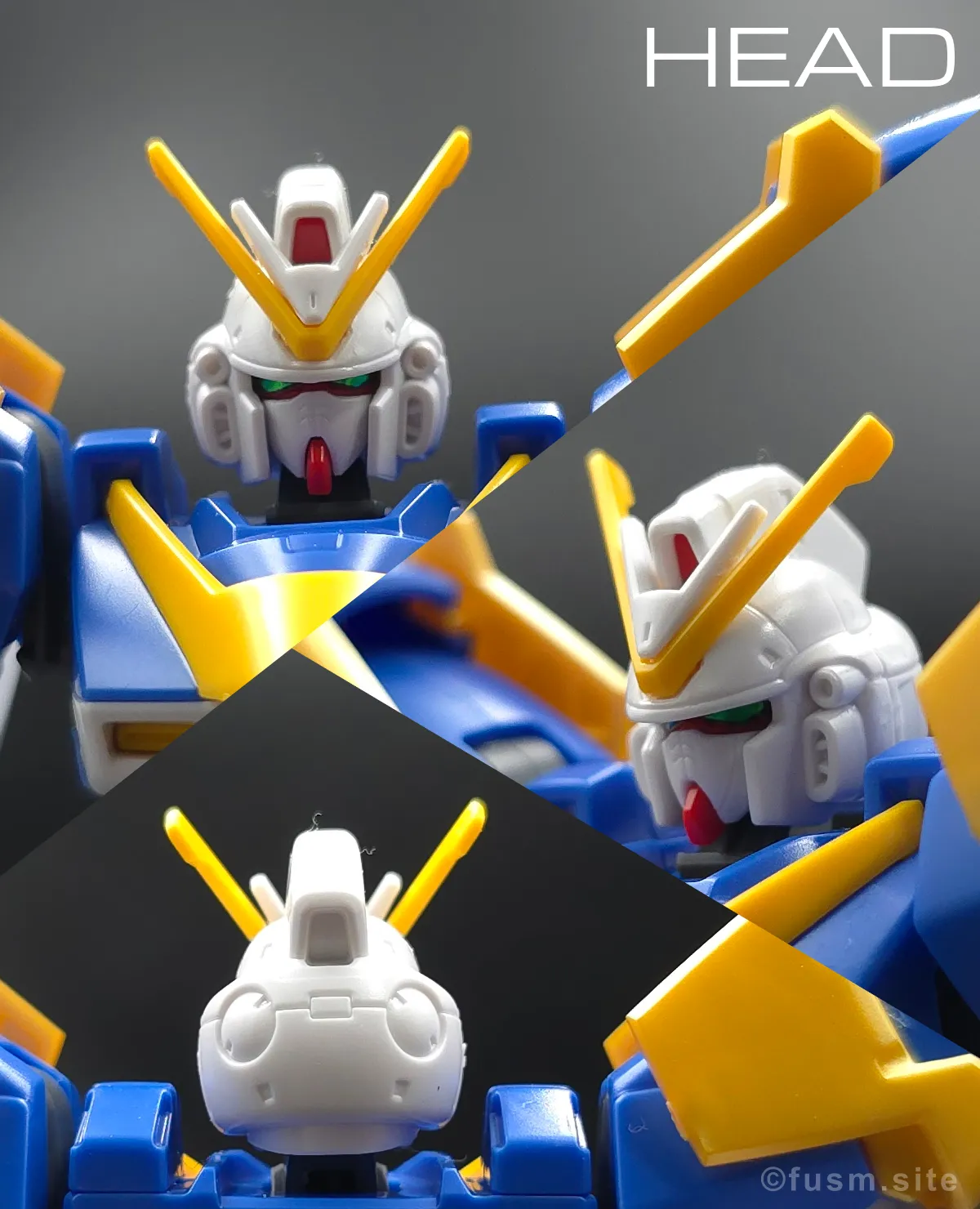【レビュー】HG V2アサルトバスターガンダム(HGUC) 頭部ディテール 01