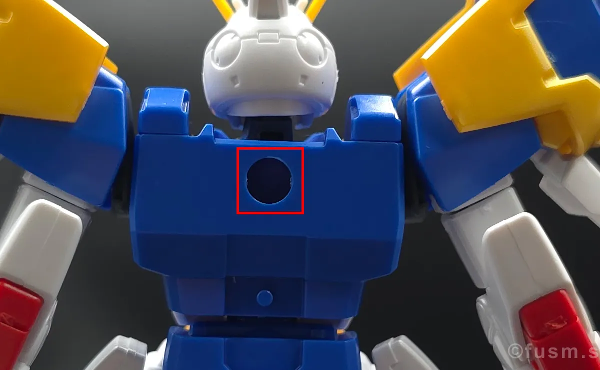 【レビュー】HG V2アサルトバスターガンダム(HGUC) 胴体ディテール 02