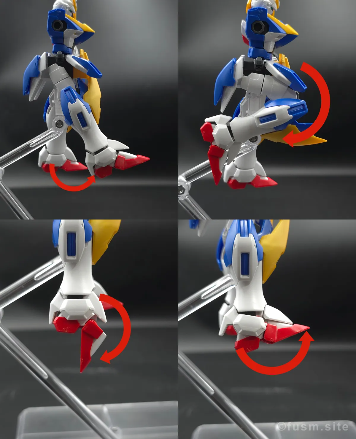 【レビュー】HG V2アサルトバスターガンダム(HGUC) 脚部ディテール 可動域 02