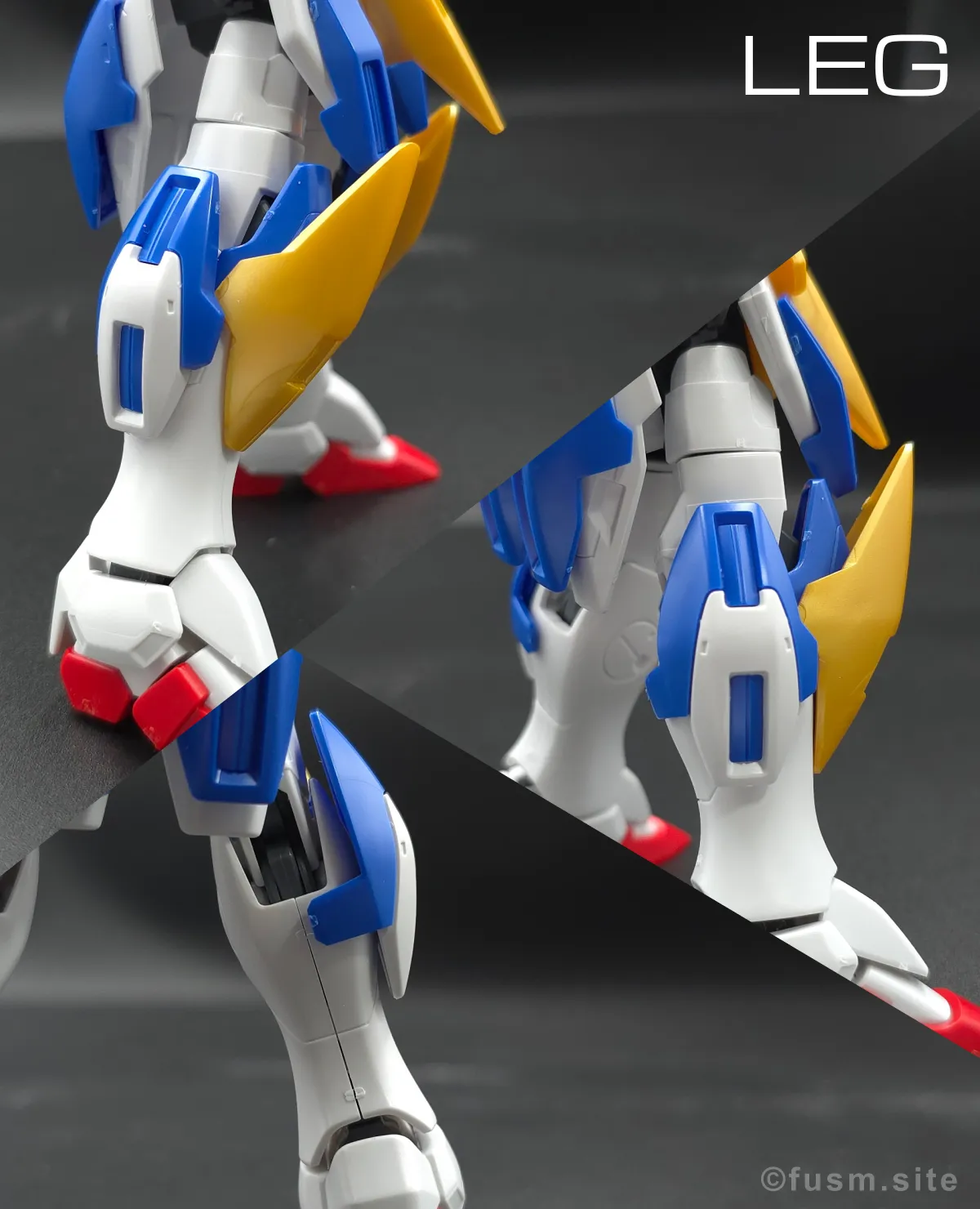 【レビュー】HG V2アサルトバスターガンダム(HGUC) 脚部ディテール 01