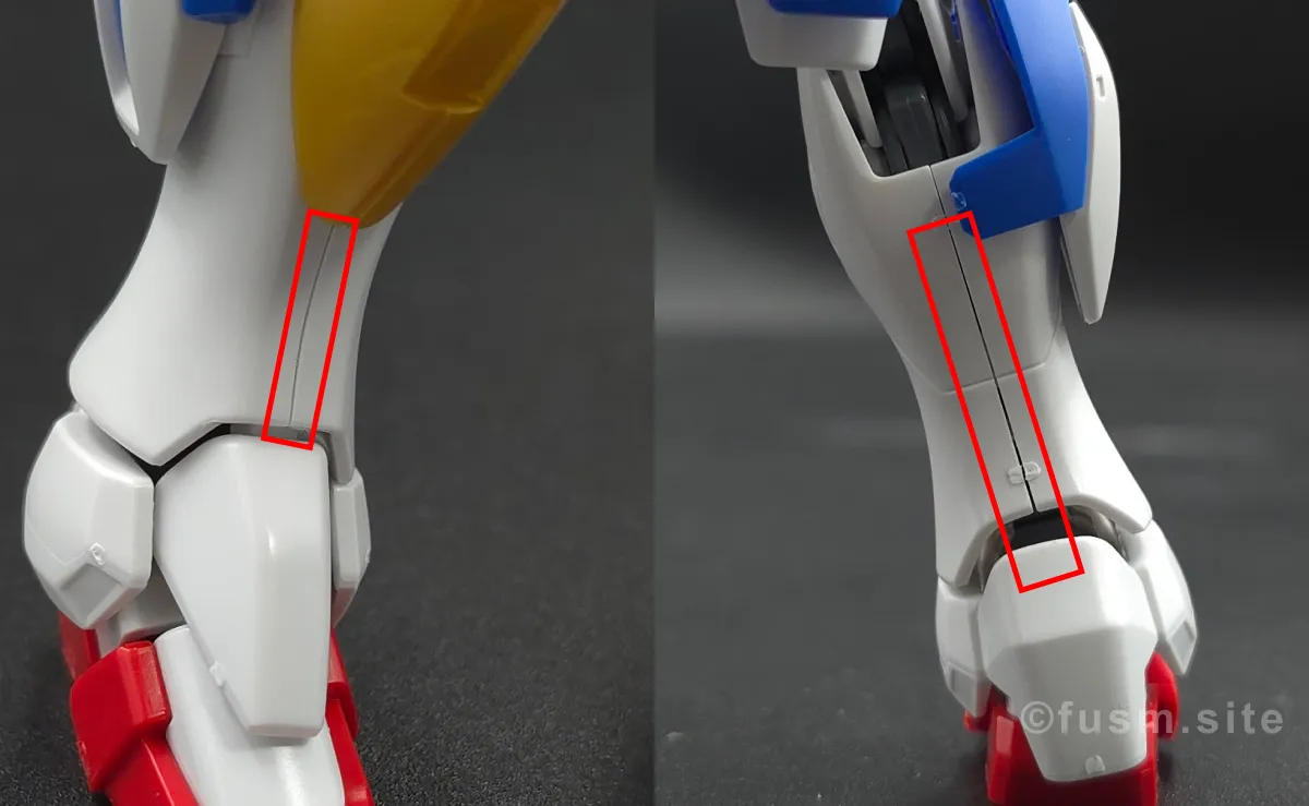 【レビュー】HG V2アサルトバスターガンダム(HGUC) 脚部ディテール 02