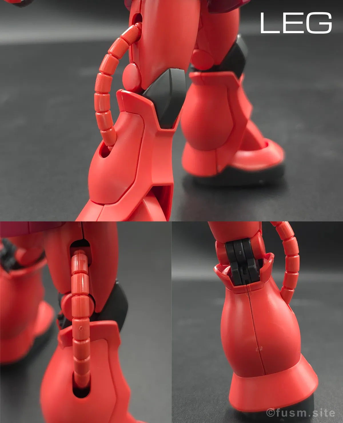 【レビュー】HGUC シャア専用ザクⅡ 脚部ディテール 01