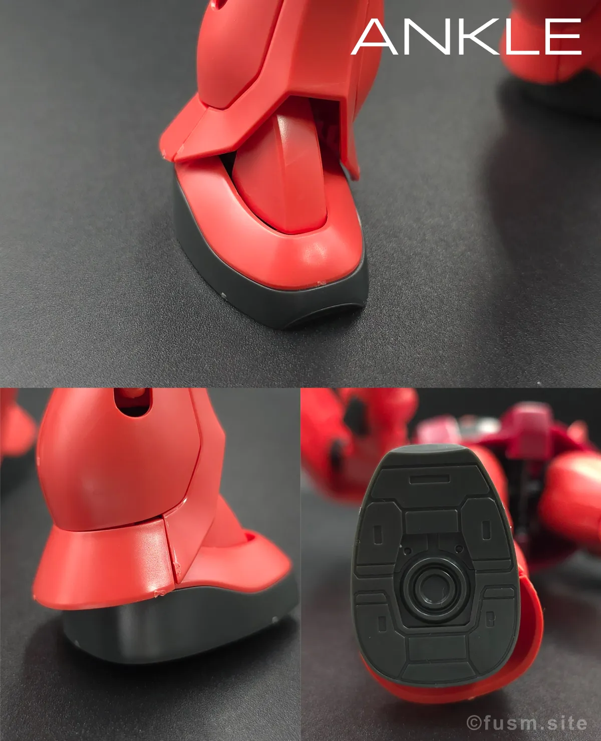 【レビュー】HGUC シャア専用ザクⅡ 脚部ディテール 02