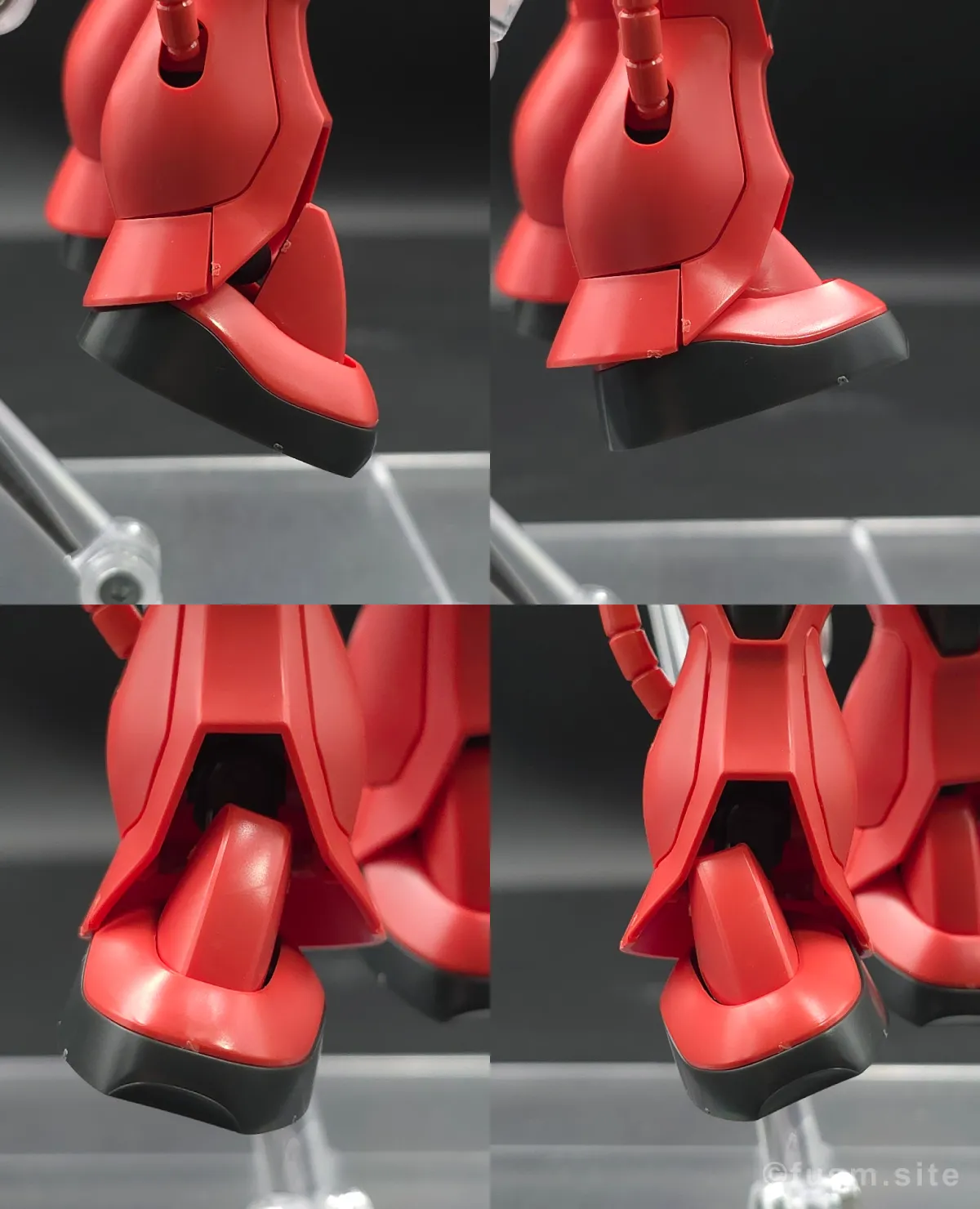 【レビュー】HGUC シャア専用ザクⅡ 脚部ディテール 可動域 02