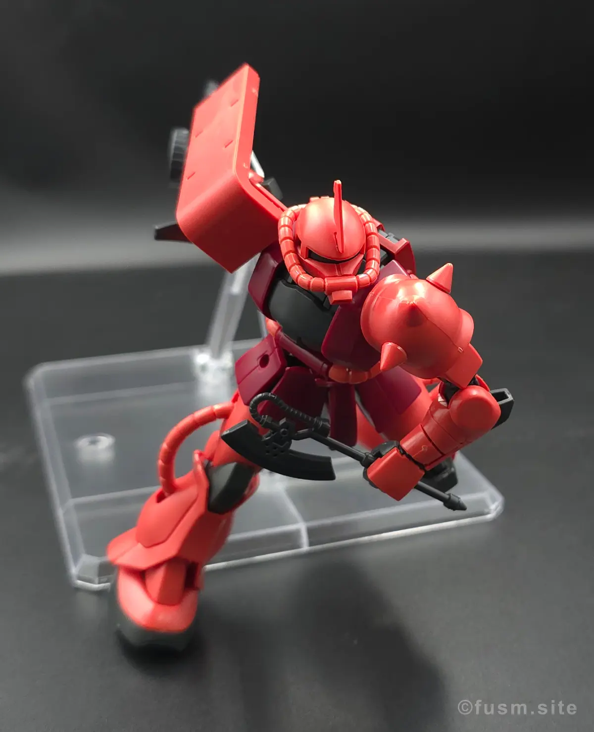 【レビュー】HGUC シャア専用ザクⅡ 多角的に見た全体の外観・素組み 31