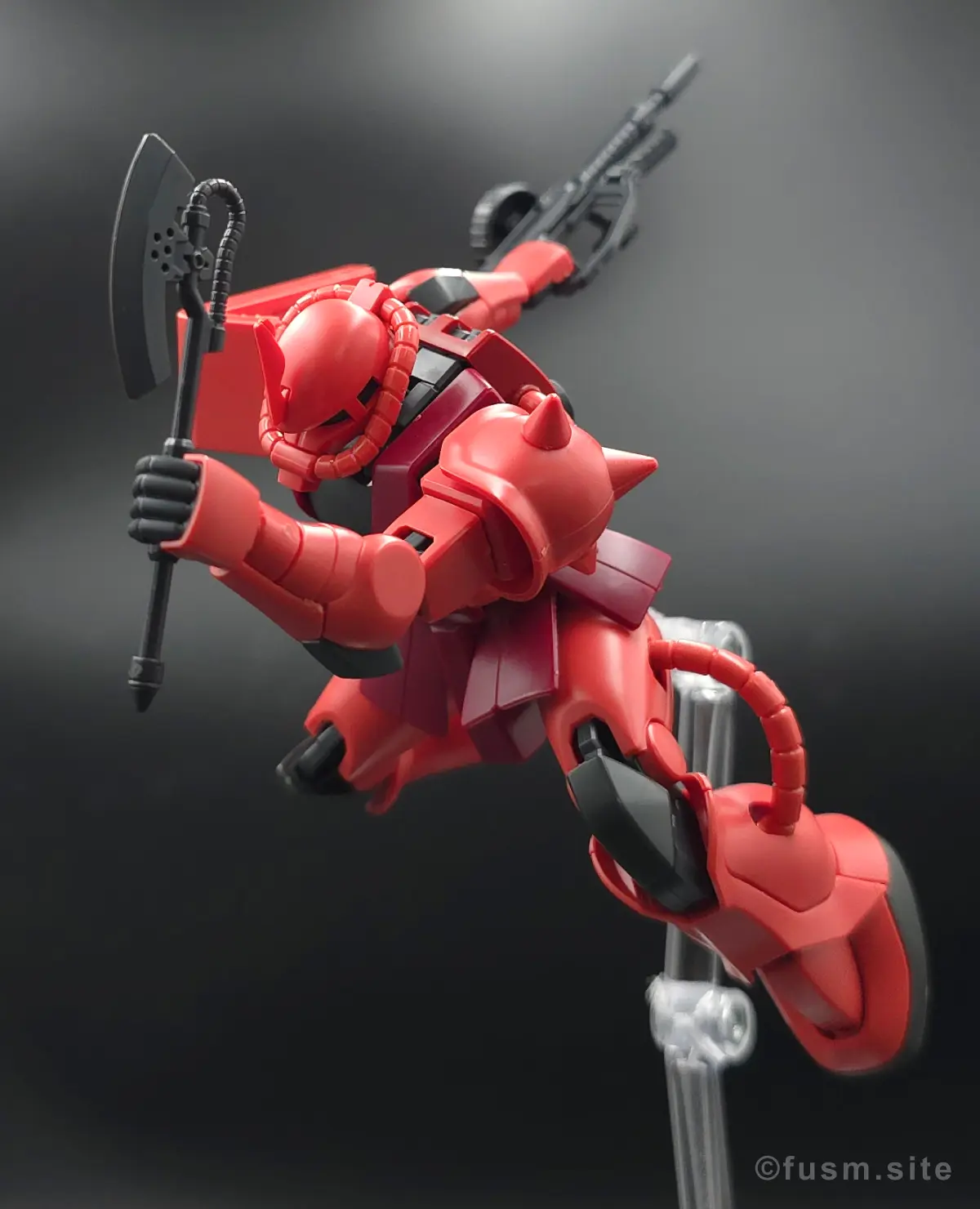 【レビュー】HGUC シャア専用ザクⅡ 多角的に見た全体の外観・素組み 32