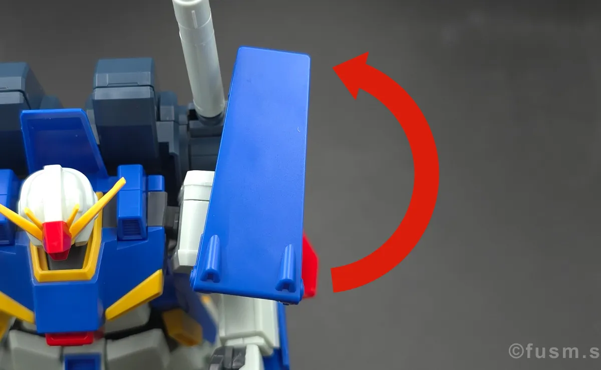 【レビュー】HGUC ZZガンダム 肩ディテール 可動域 02