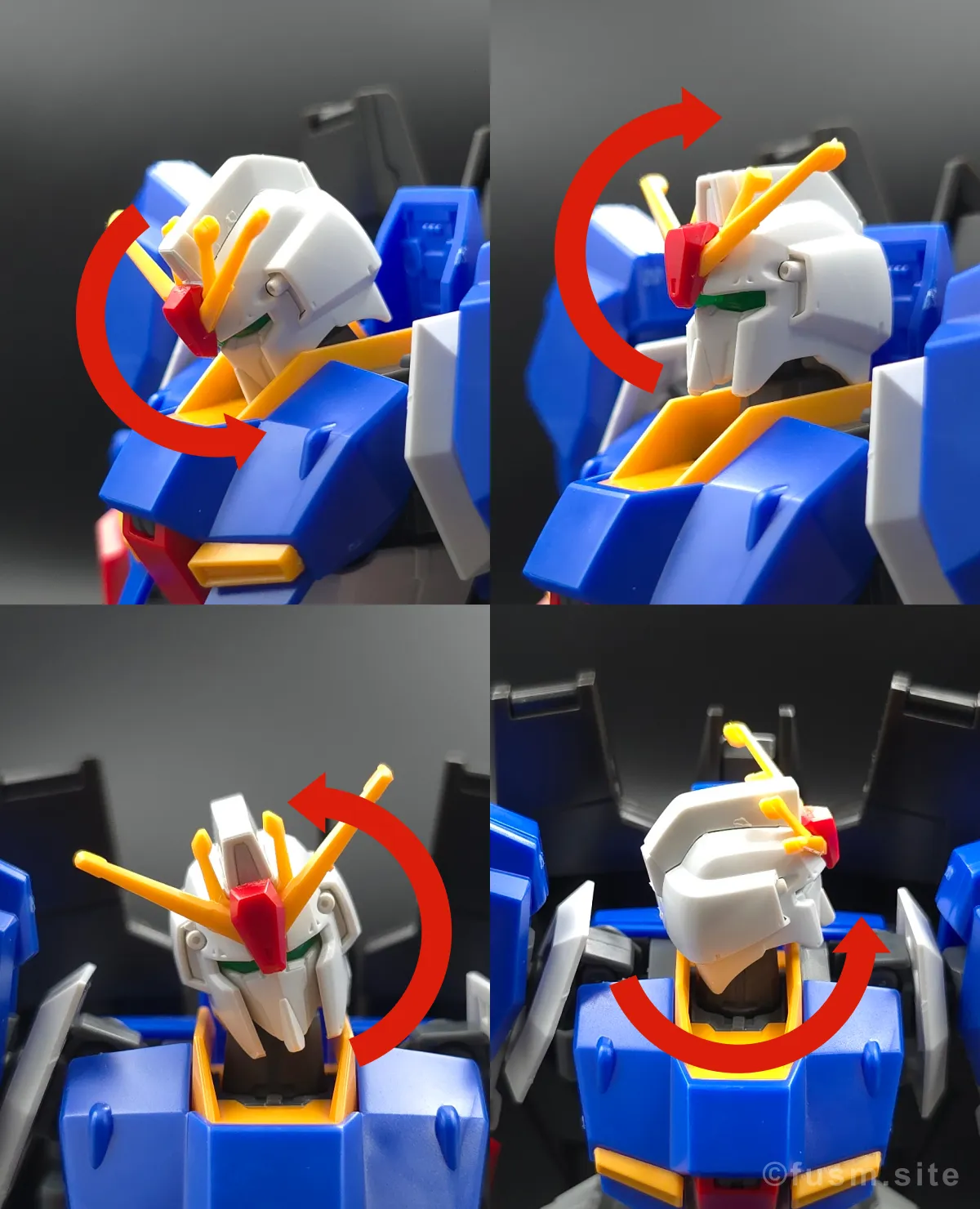 【レビュー】HGUC Z(ゼータ)ガンダム|エボリューションプロジェクト第1弾 頭部ディテール 可動域 01