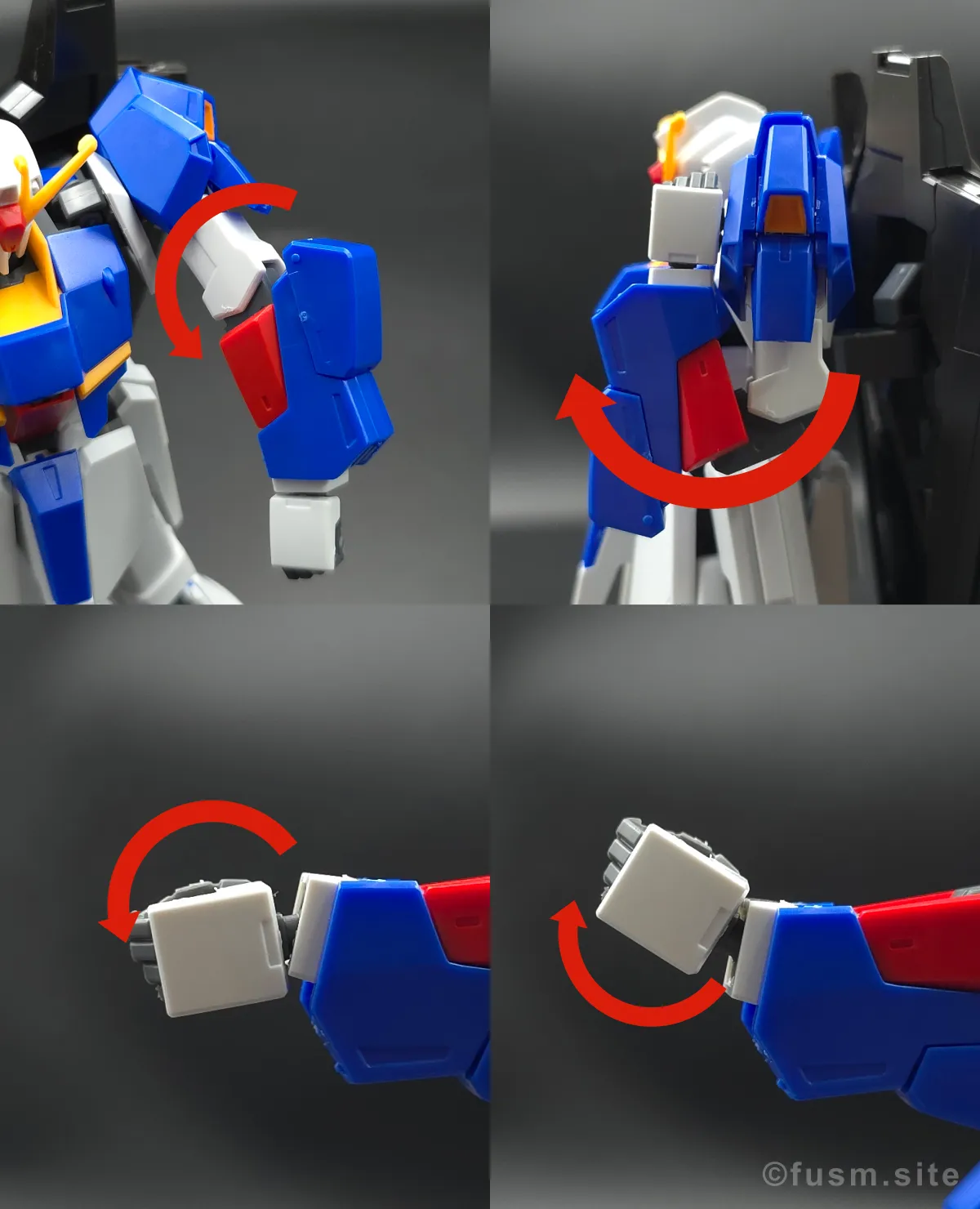 【レビュー】HGUC Z(ゼータ)ガンダム|エボリューションプロジェクト第1弾 腕部ディテール 可動域 01