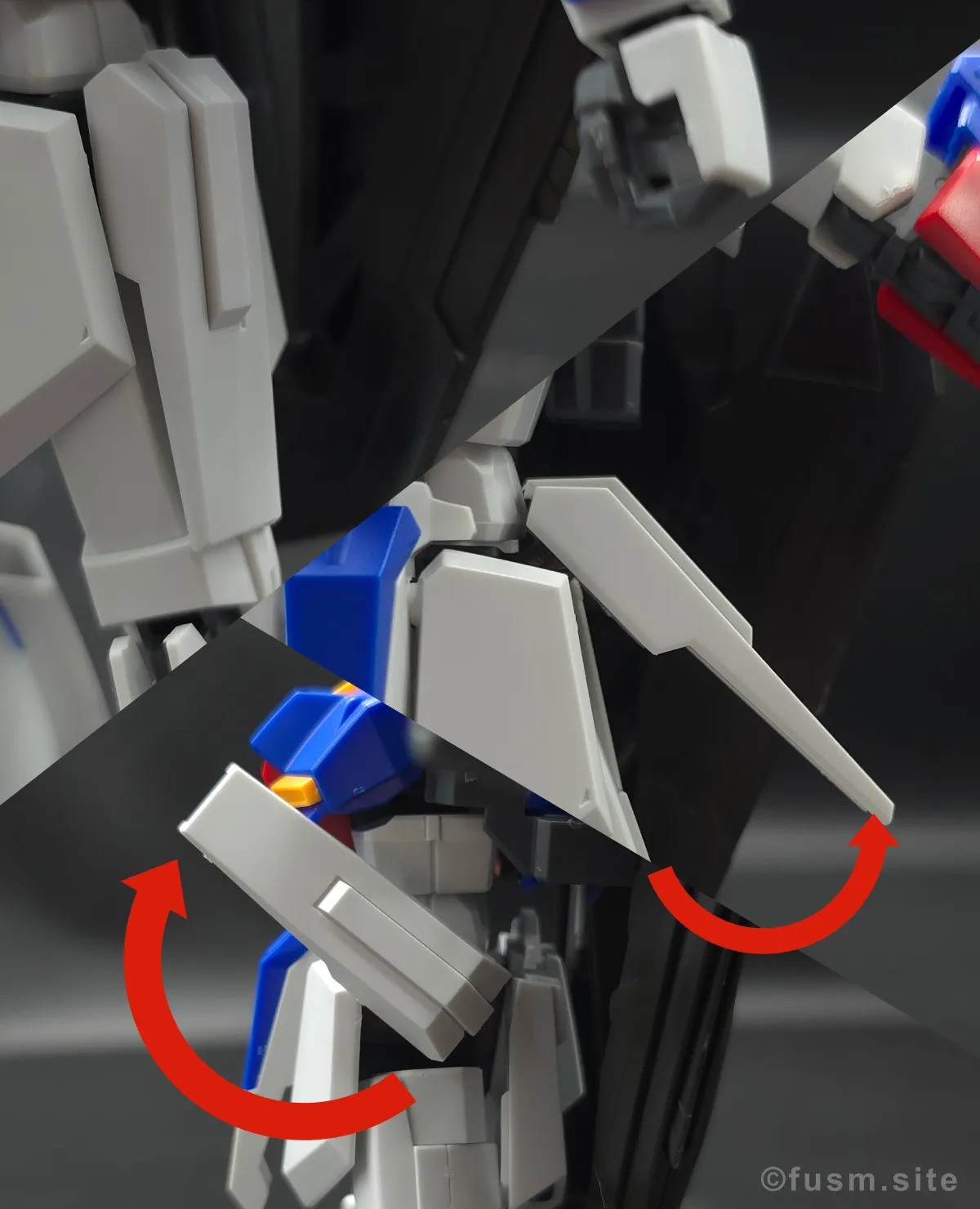 【レビュー】HGUC Z(ゼータ)ガンダム|エボリューションプロジェクト第1弾 胴体ディテール 可動域 02