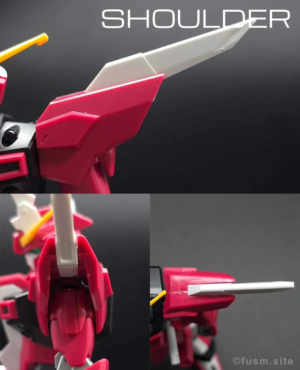 【レビュー】HG インフィニットジャスティスガンダム弐式｜違いは？ 肩ディテール 01