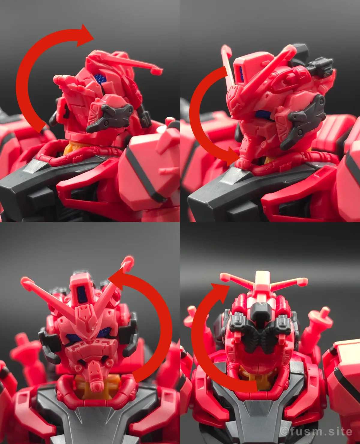 【HG 赤いガンダム レビュー】プレイバリュー激高ガンプラ! 頭部ディテール 可動域 01