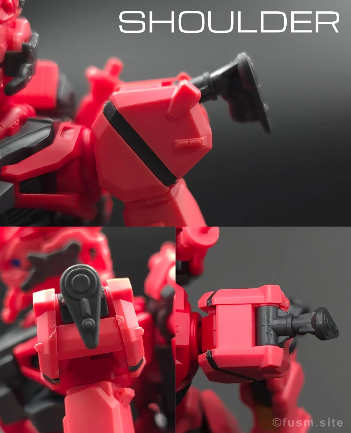 【HG 赤いガンダム レビュー】プレイバリュー激高ガンプラ! 肩ディテール 01