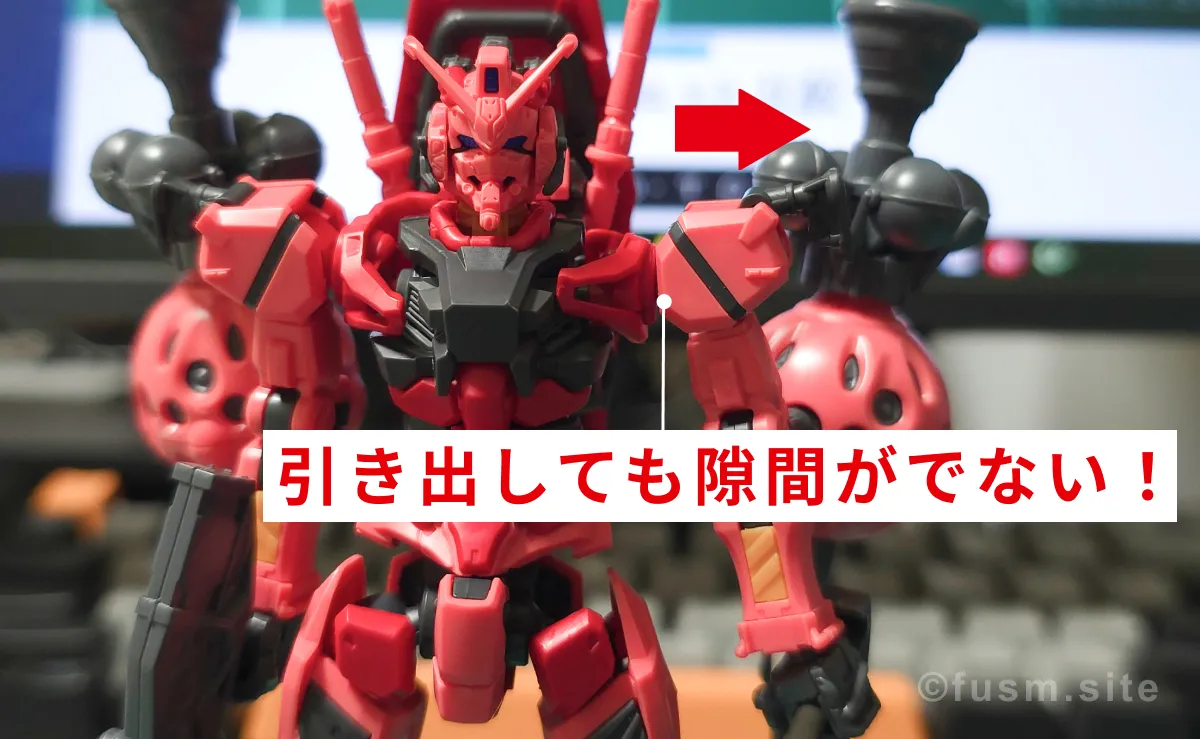 【HG 赤いガンダム レビュー】プレイバリュー激高ガンプラ! 肩ディテール 可動域 03