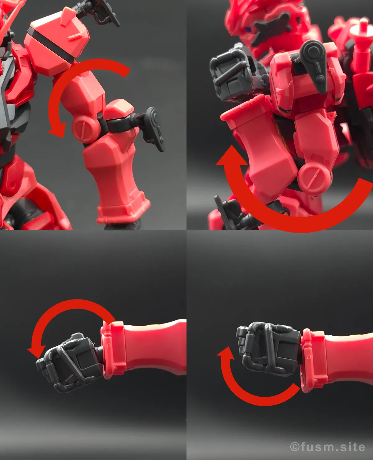 【HG 赤いガンダム レビュー】プレイバリュー激高ガンプラ! 腕部ディテール 可動域 01
