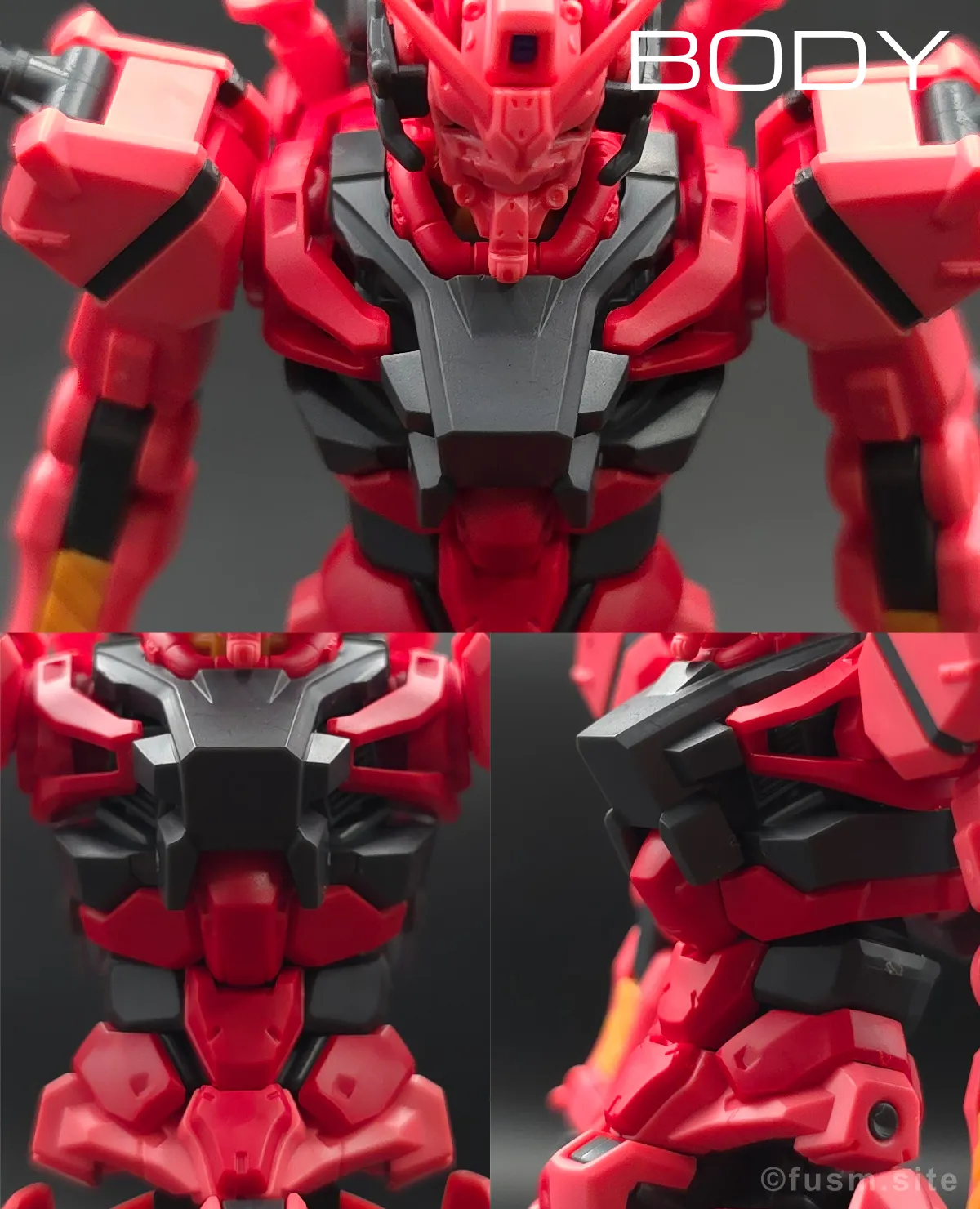 【HG 赤いガンダム レビュー】プレイバリュー激高ガンプラ! 胴体ディテール 01