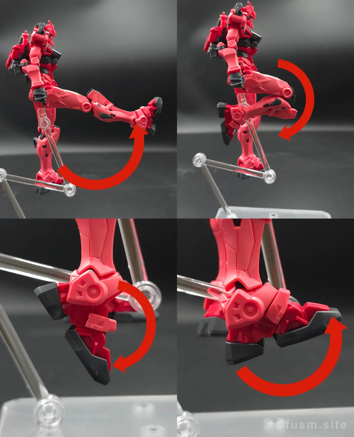 【HG 赤いガンダム レビュー】プレイバリュー激高ガンプラ! 脚部ディテール 可動域 01