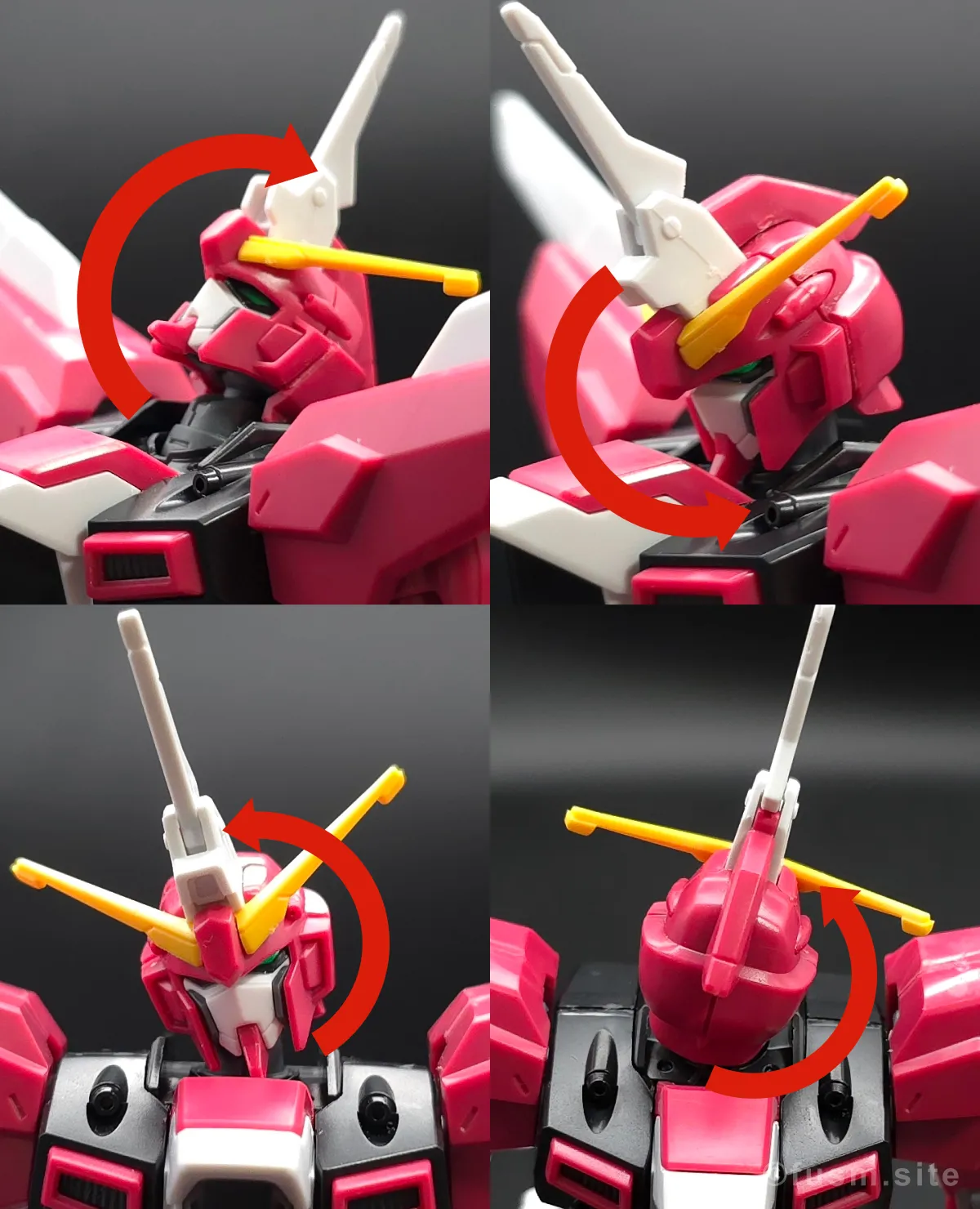 【レビュー】HG インフィニットジャスティスガンダム弐式｜違いは？ 頭部ディテール 可動域 01