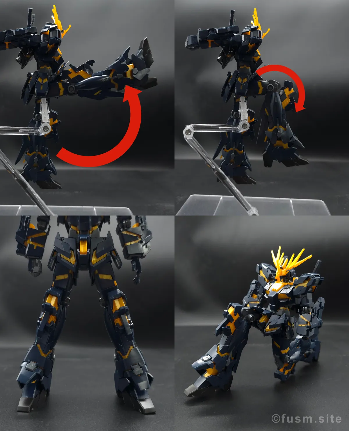 【レビュー】HGUC ユニコーンガンダム2号機 バンシィ(デストロイモード) 脚部ディテール 可動域 01