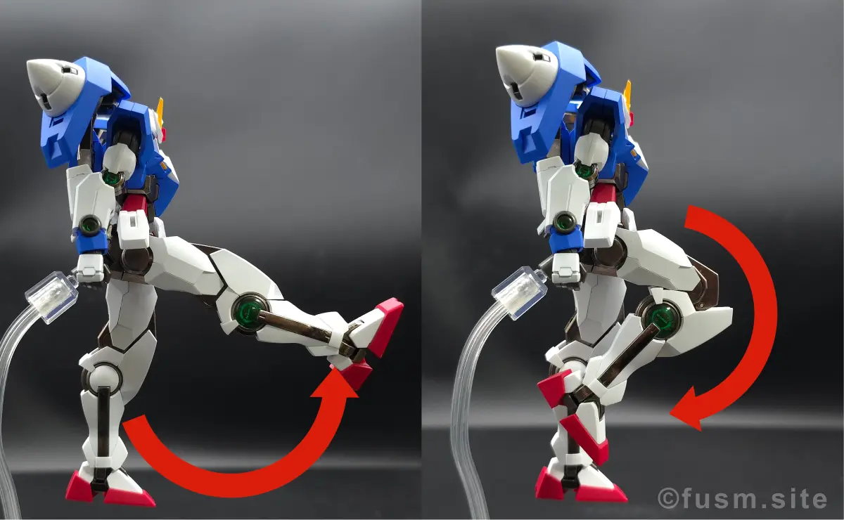 【レビュー】メタルロボット魂 ダブルオーライザー 脚部ディテール 可動域 01