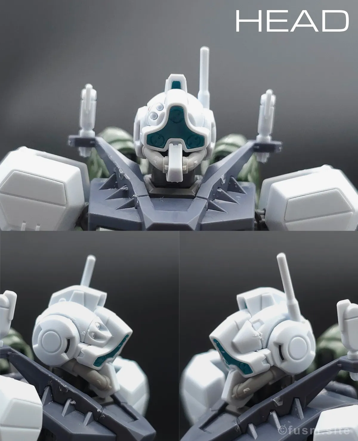 【レビュー】HG ゲルググ ボカタ機(GQ) 頭部ディテール 1
