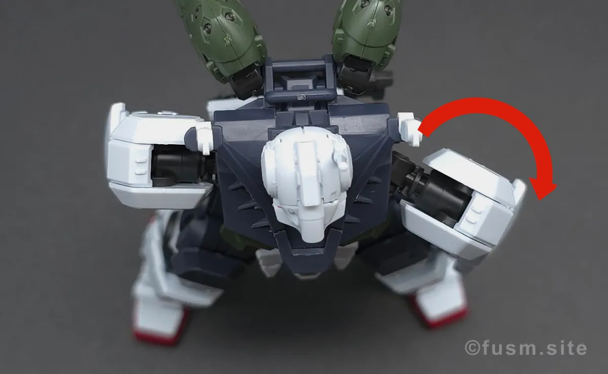 【レビュー】HG ゲルググ ボカタ機(GQ) 肩ディテール 可動域 01