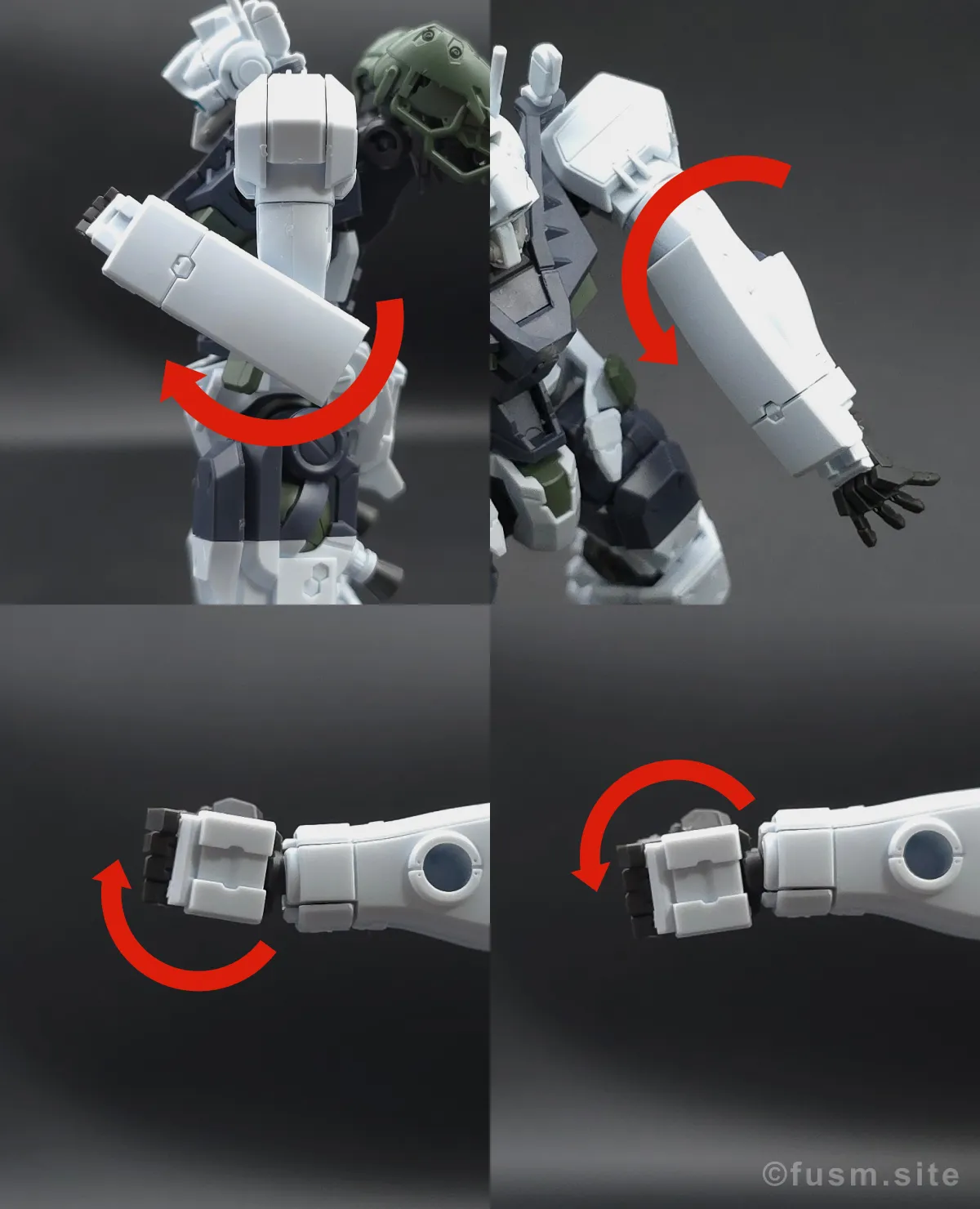【レビュー】HG ゲルググ ボカタ機(GQ) 腕部ディテール 可動域 01
