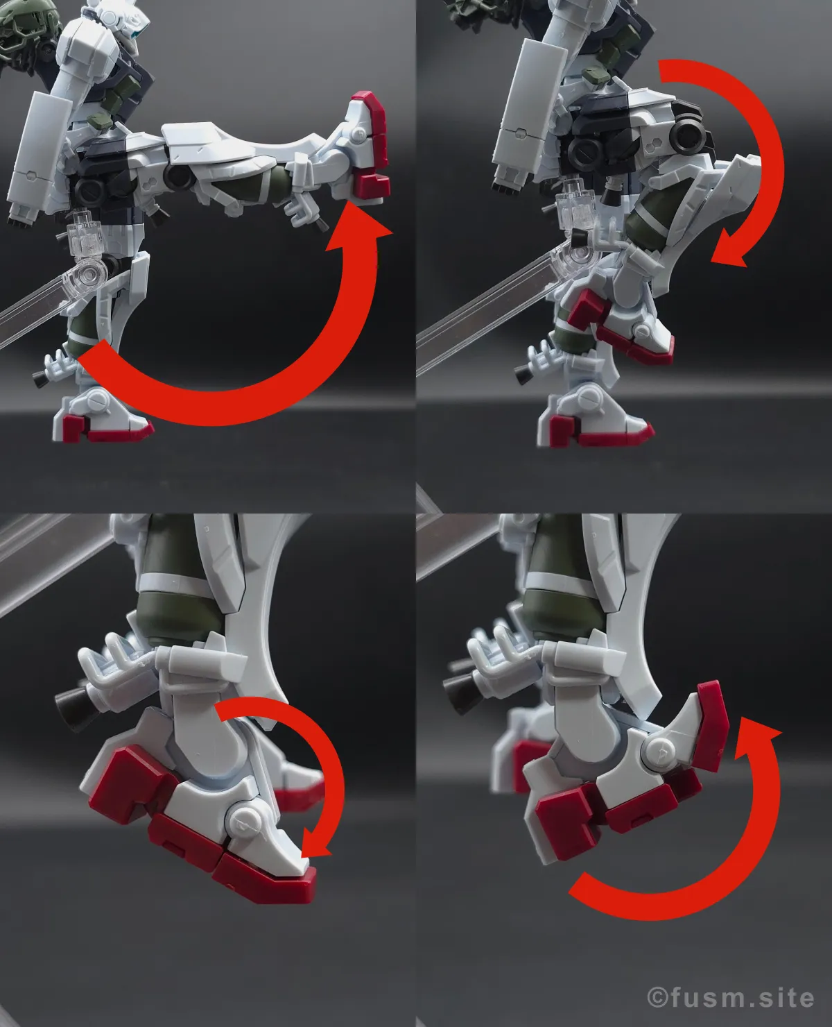 【レビュー】HG ゲルググ ボカタ機(GQ) 脚部ディテール 可動域 02