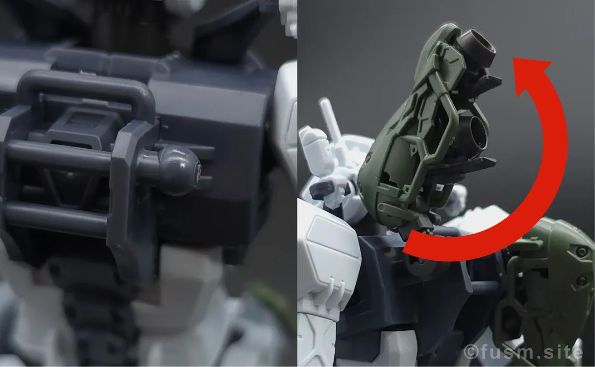 【レビュー】HG ゲルググ ボカタ機(GQ) バックパックレビュー 可動域 01