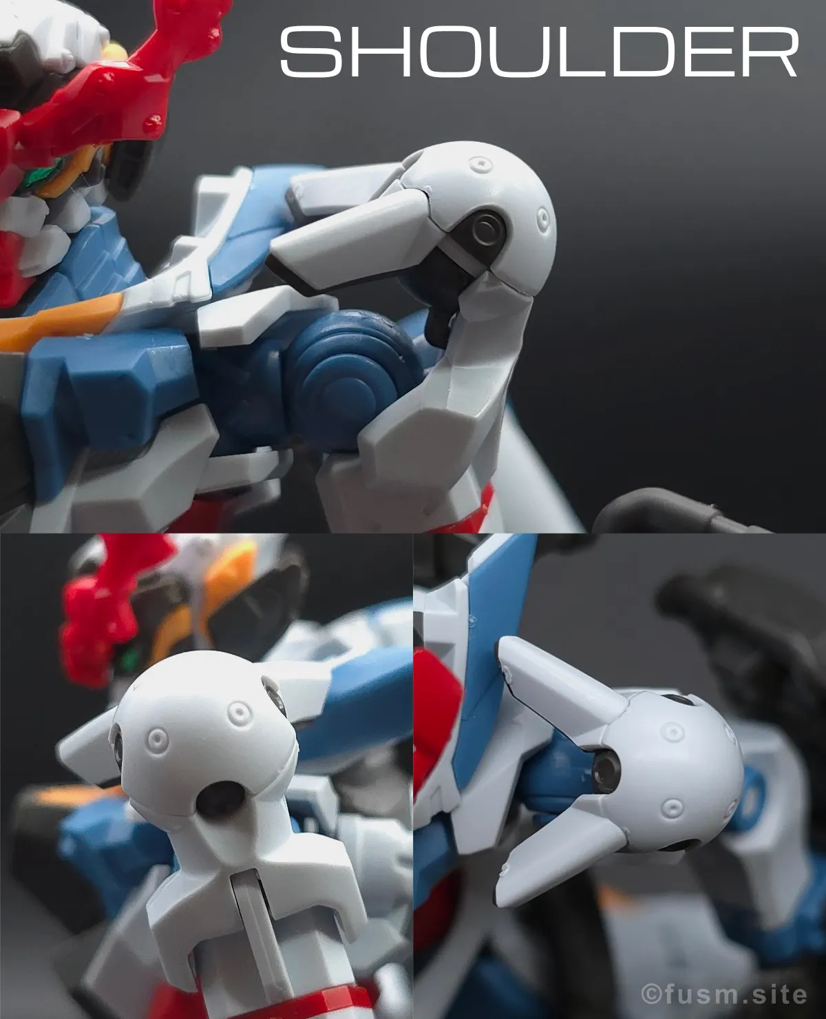 【レビュー】HG 1/144 GQuuuuuuX(ジークアクス) 肩ディテール 01