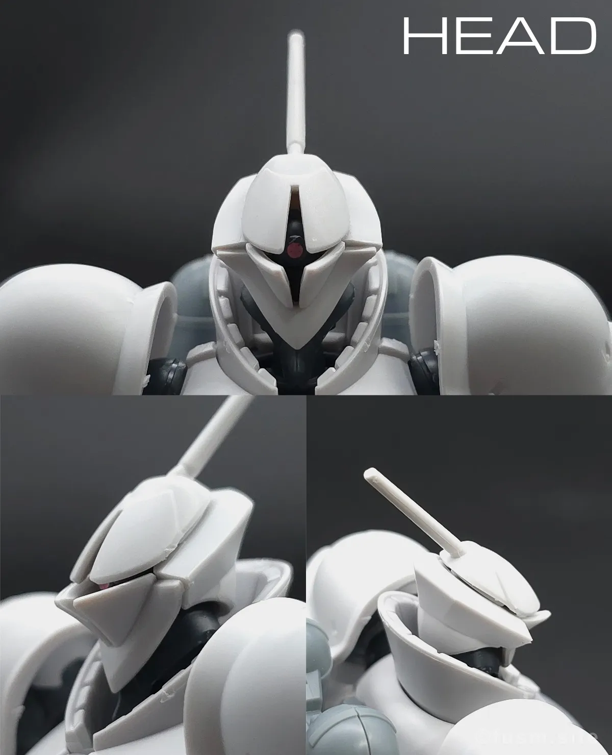【レビュー】HG 1/144 エグザベ専用ギャン(ハクジ装備) 頭部ディテール 01