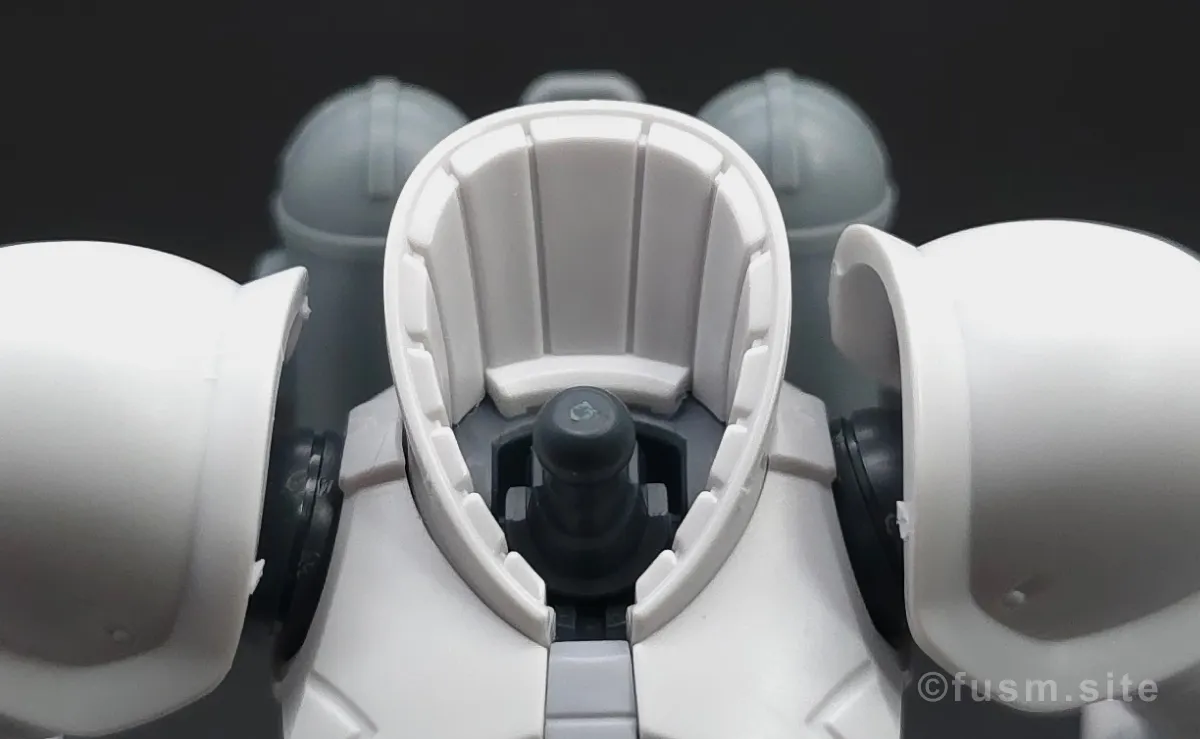 【レビュー】HG 1/144 エグザベ専用ギャン(ハクジ装備) 頭部ディテール 02