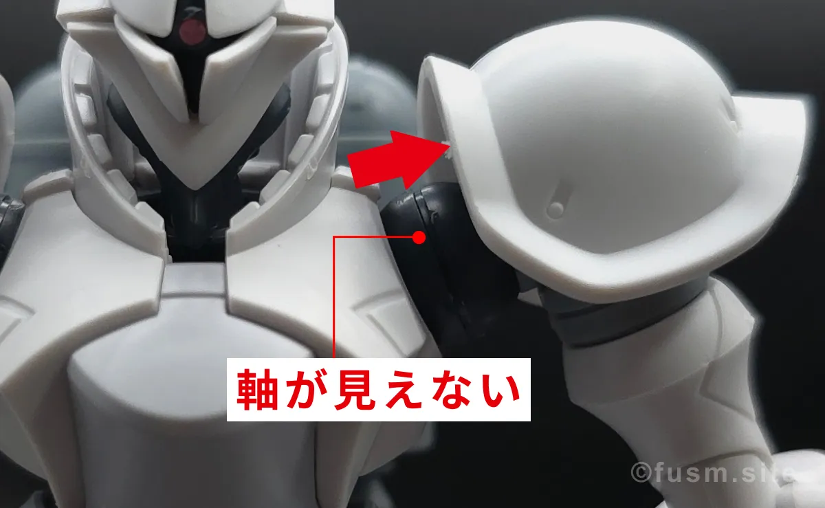 【レビュー】HG 1/144 エグザベ専用ギャン(ハクジ装備) 肩ディテール 可動域 01