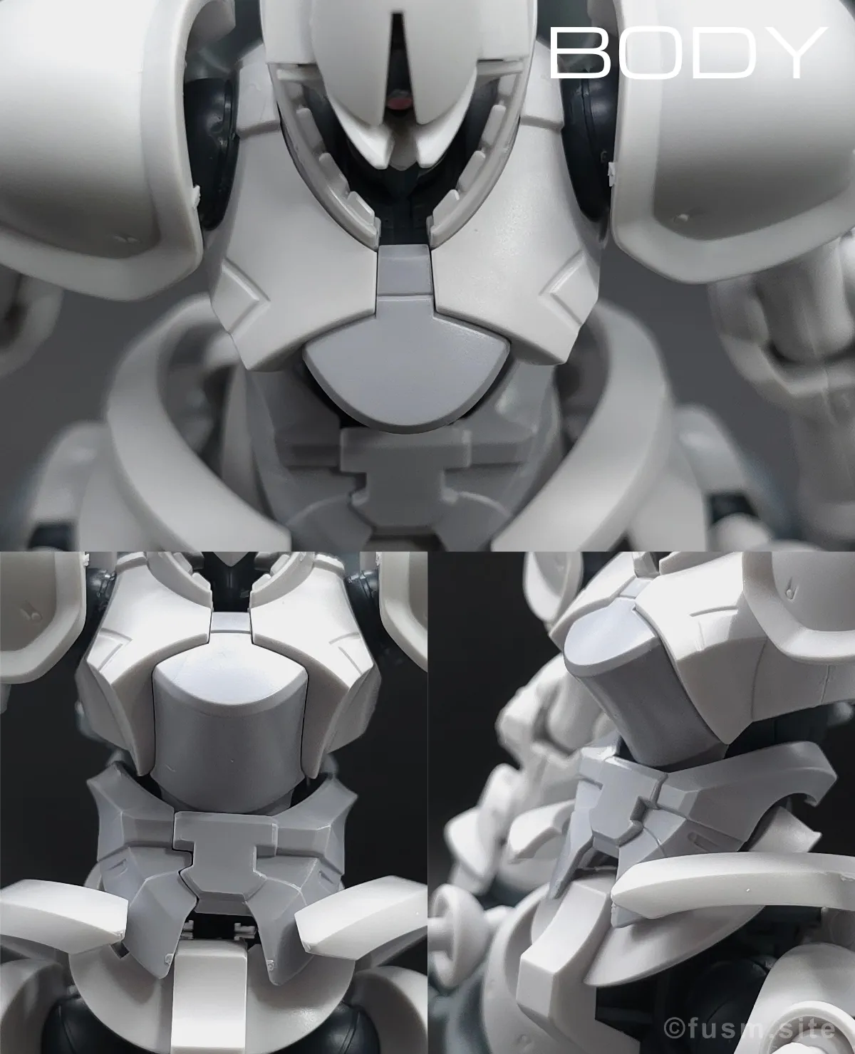 【レビュー】HG 1/144 エグザベ専用ギャン(ハクジ装備) 胴体ディテール 01