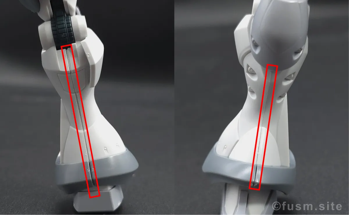 【レビュー】HG 1/144 エグザベ専用ギャン(ハクジ装備) 合わせ目 02