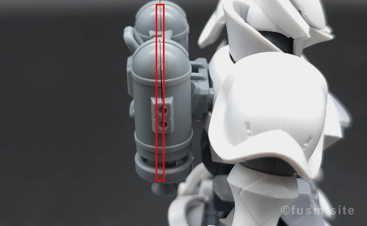 【レビュー】HG 1/144 エグザベ専用ギャン(ハクジ装備) 合わせ目 03